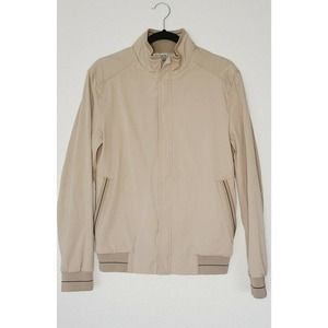 Zara Men's Tan Daily Bomber Full Zip Up Jacket. Size M